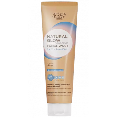 EVA SKIN CARE NATURAL GLOW FACIAL WASH WITH MULTIVITAMINS FOR COMBINED SKIN 100 ML